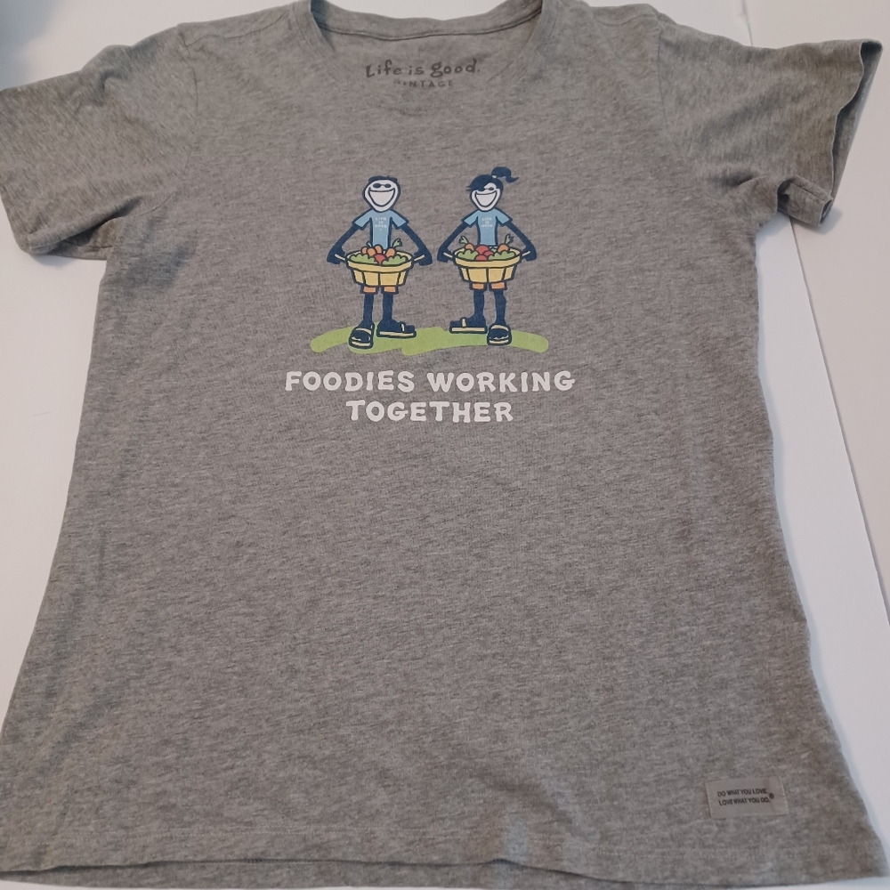Life Is Good Foodies Working Together Tee Wmns S